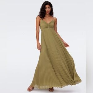 DIANE VON FURSTENBERG Ima Dress, Olive Green , Size 12